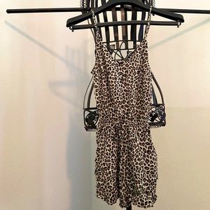 XS H&M Romper Shorts Cheetah Leopard